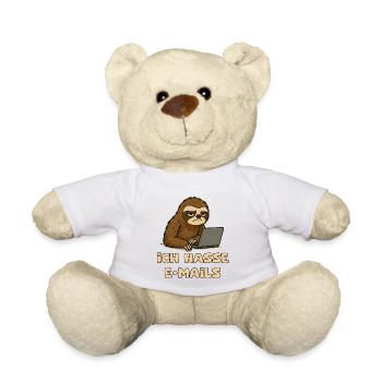 Lässiger Faultier-Design mit E-Mail-Sarkasmus - Teddy - Weiß - Vorne