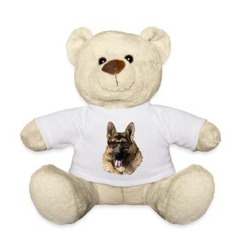 Cool German Shepherd with Sunglasses - Teddy Bear - white - Front