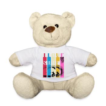 Mehrfarbige Surfwellen - Teddy - Weiß - Vorne