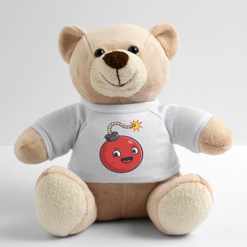 Bombe de dessin animé avec une expression joyeuse Nounours