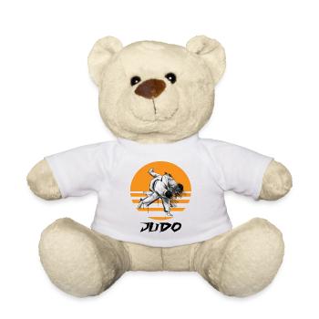 Judo martial arts motif with dynamics - Teddy Bear - white - Front