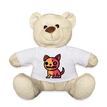 Halloween Hund Zombie - Teddy - Weiß - Vorne