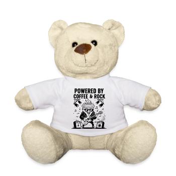 Coffee & Rock Guitar Energy - Teddy Bear - white - Front