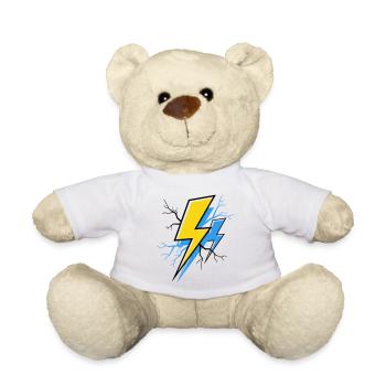 Blue Yellow Ray - Teddy Bear - white - Front