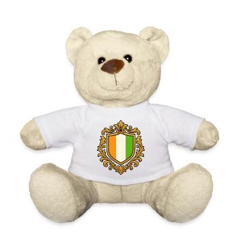Ornamentiertes Irlandwappen - Teddy - Weiß - Vorne