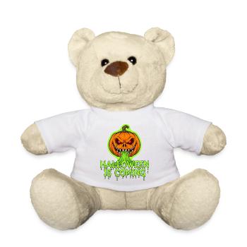 Halloween kommt: Grusel-Pumpkin mit Neon-Schleim - Teddy - Weiß - Vorne