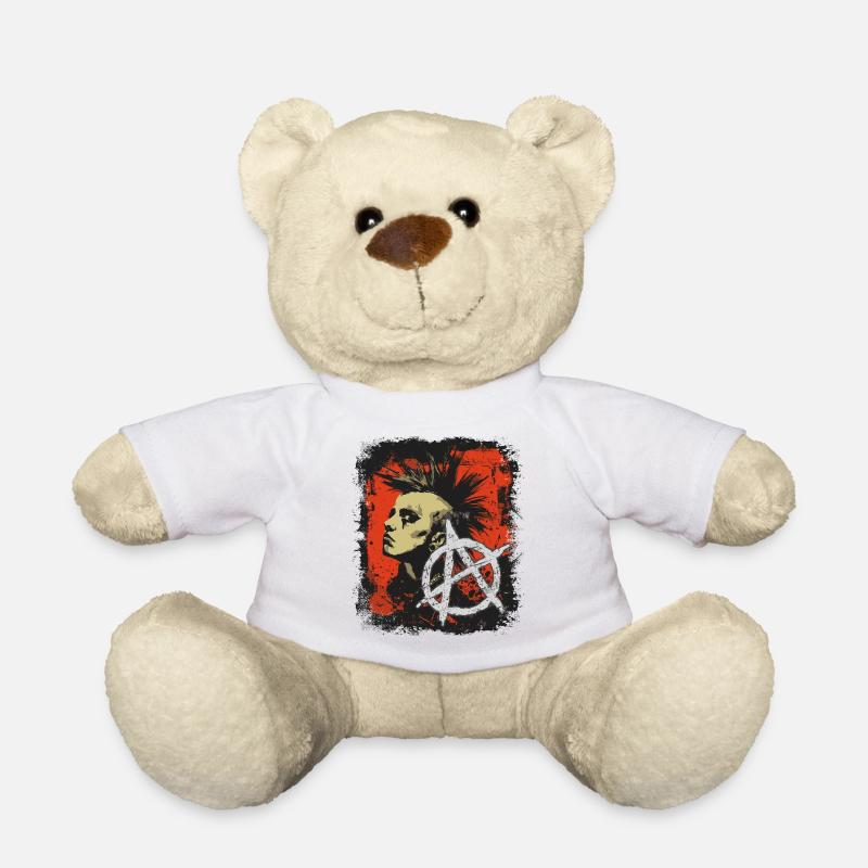 Fille punk rock - Nounours - blanc