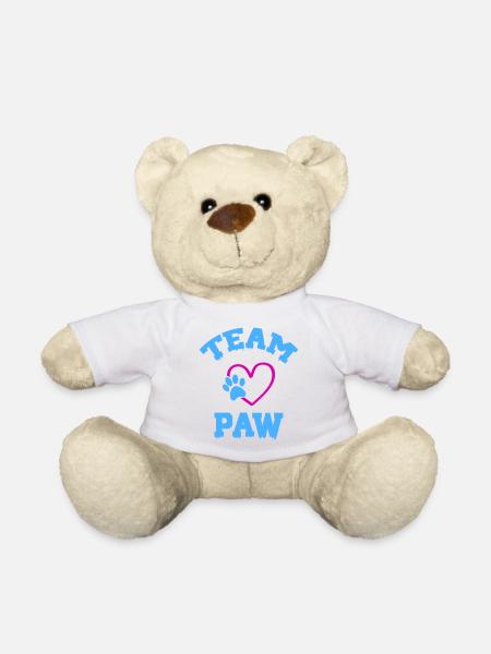 Logo de l’équipe Paws Heart - Nounours - blanc