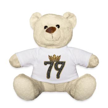 79 Number Krone - Teddy Bear - white - Front
