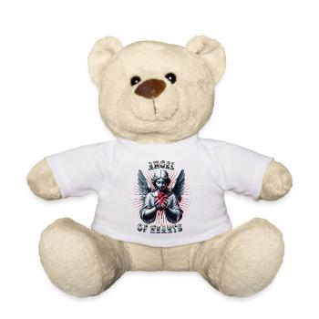 Angel with bleeding heart - Teddy Bear - white - Front