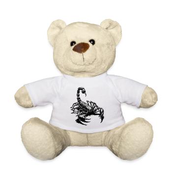 Skorpion schwarz - Teddy - Weiß - Vorne