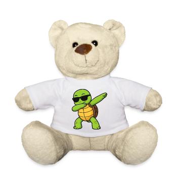 Dab Turtle with sunglasses - Teddy Bear - white - Front