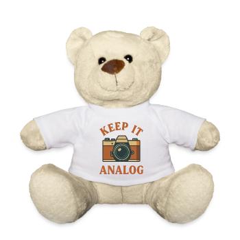 Bleib analog - Teddy - Weiß - Vorne