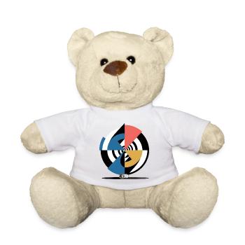 Abstract Geometric - Teddy Bear - white - Front