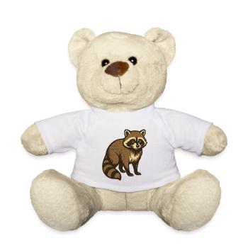 Waschbär Zeichnung - Teddy - Weiß - Vorne
