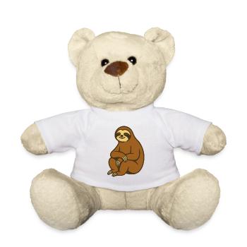 Faultier Kuschelcharme Illustration - Teddy - Weiß - Vorne