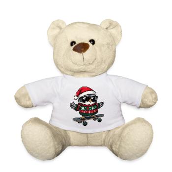 Owl Christmas Funny - Teddy Bear - white - Front