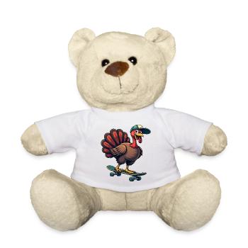 Thanksgiving Turkey Guys - Teddy Bear - white - Front
