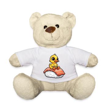 Duck Sushi Japanese Food Cartoon Food - Teddy Bear - white - Front