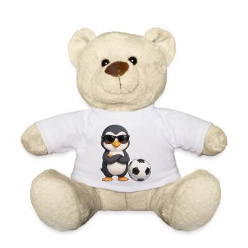 mignon pingouin joueur de football dessin animé - Nounours - blanc - Devant
