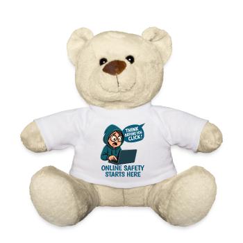 Denk nach bevor du klickst - Online Sicherheit - Teddy - Weiß - Vorne