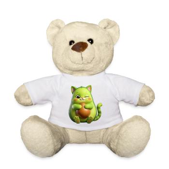 Avo-Cat-Do - Lustige Katze Avocado T-Shirt - Teddy - Weiß - Vorne