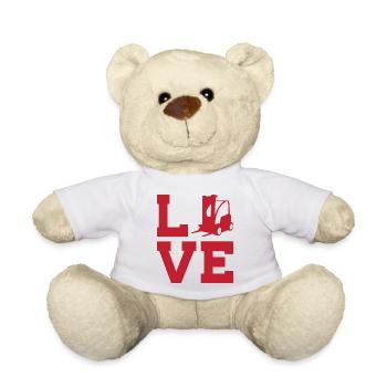 Liebe zum Lager  und Spedition– Gabelstapler - Teddy - Weiß - Vorne