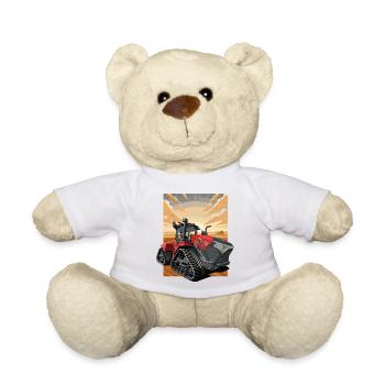 Tractor in sunset with track suspension - Teddy Bear - white - Front