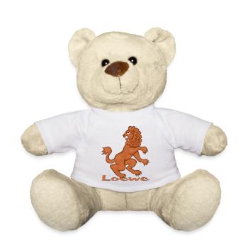 Signe du zodiaque Lion - Nounours - blanc - Devant