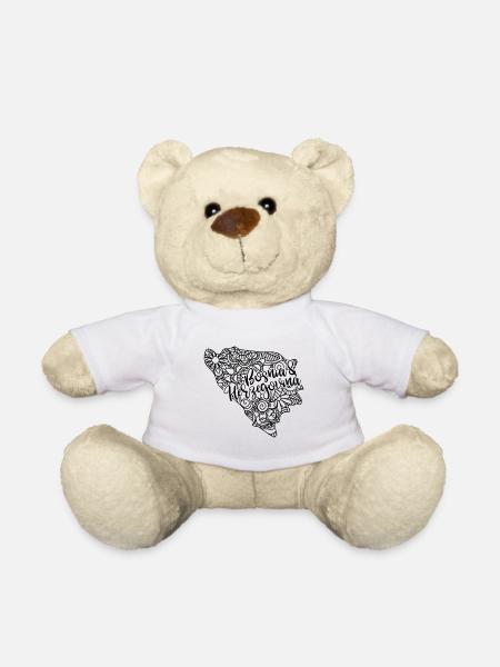 Bosnien und Herzegowina Karte Mandala Sarajevo - Teddy - Weiß