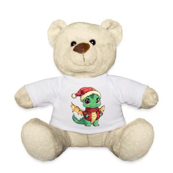 Dragon Christmas - Teddy Bear - white - Front