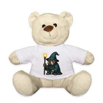 Bulldogge Zauberer Laterne - Teddy - Weiß - Vorne