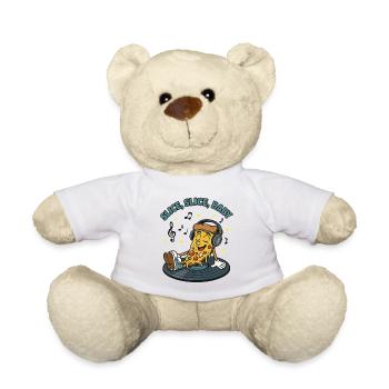 Slice Slice Baby – Lustiges Pizza Retro Comic Moti - Teddy - Weiß - Vorne