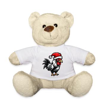 Hahn Weihnachten - Teddy - Weiß - Vorne