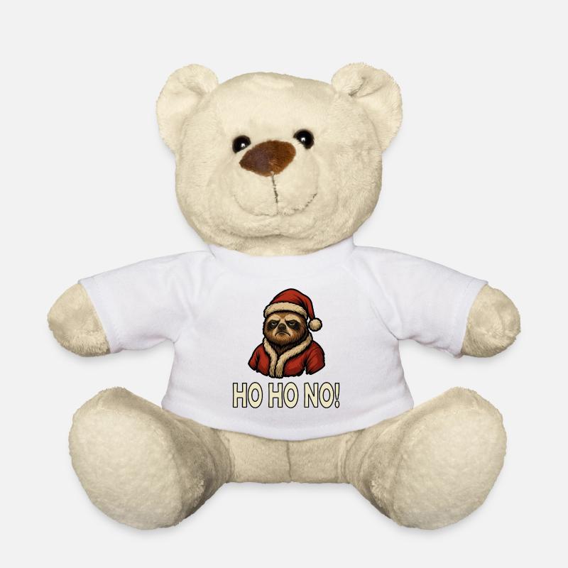 Weihnachts Faultier Ho Ho No - Teddy - Weiß