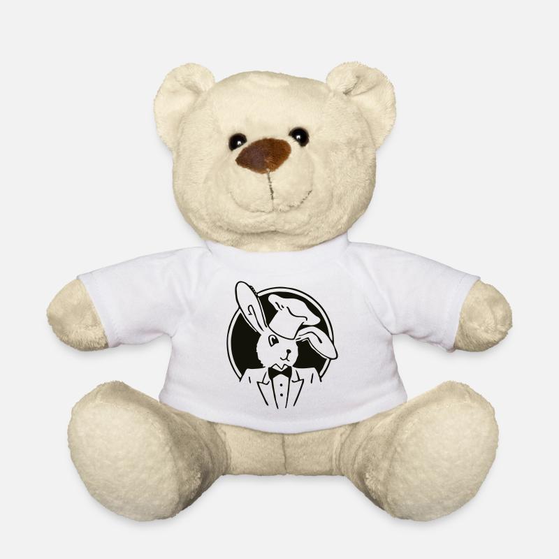 Rabbit wear hat - Teddy Bear - white