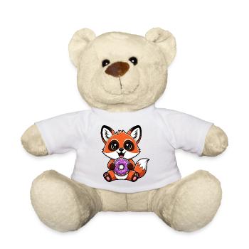 Süßer Fuchs Cartoon Chibi Freude Strahlende Augen - Teddy - Weiß - Vorne