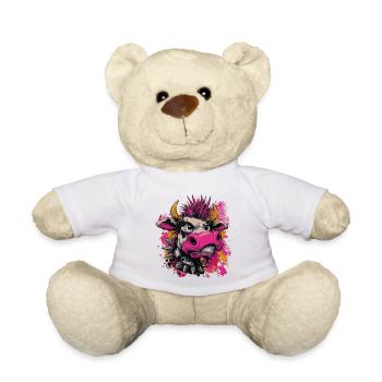 Punk Kuh – Wild and Rebellious - Teddy Bear - white - Front