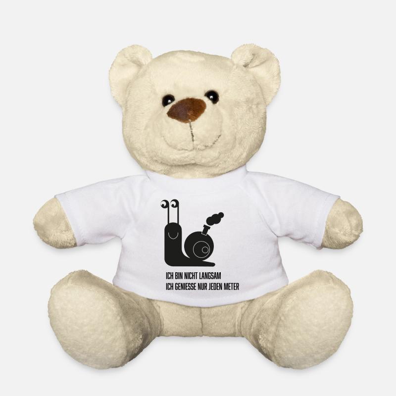 Snail with funny saying - Teddy Bear - white