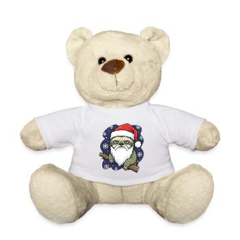 Lustiger Weihnachts Faultier Santa Grumpy - Teddy - Weiß - Vorne