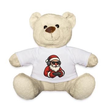 Santa Claus gambling - Teddy Bear - white - Front