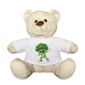 Lustiger Brokkoli Dab Fitness - Teddy - Weiß - Vorne