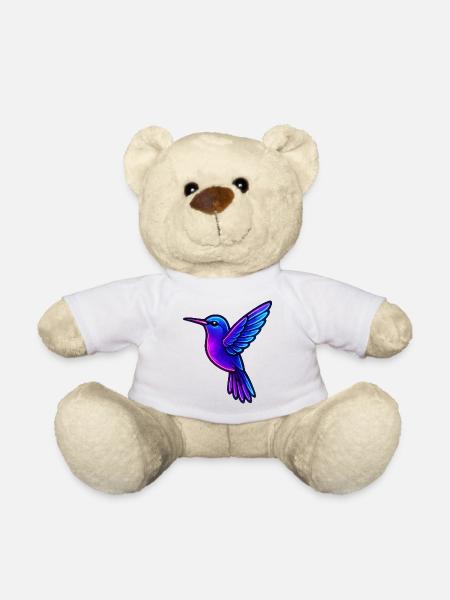 Neon Kolibri Tiere - Teddy - Weiß
