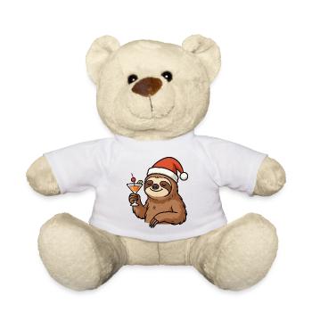 Weihnachts Faultier Cocktail - Teddy - Weiß - Vorne