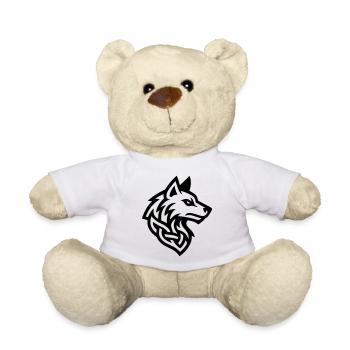 Wolf Kopf Wikinger - Teddy - Weiß - Vorne