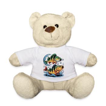 Deux perches – Conception de pêcheurs pour pêcheurs sportifs - Nounours - blanc - Devant