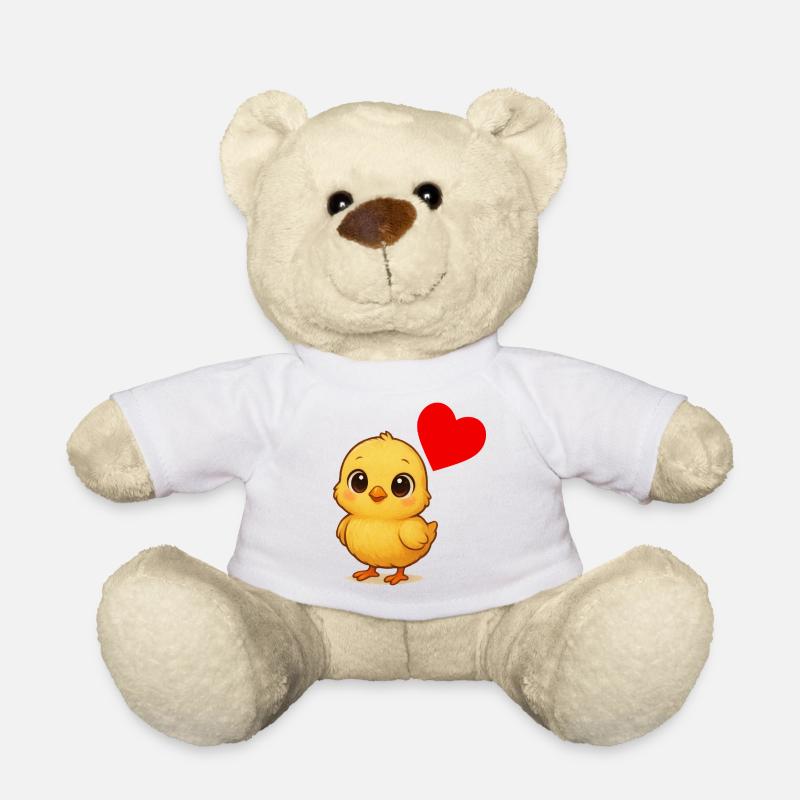 Stuffy Chick Heart - Teddy Bear - white