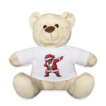 Lustiger dab Weihnachtsmann Cartoon Street Art - Teddy - Weiß - Vorne