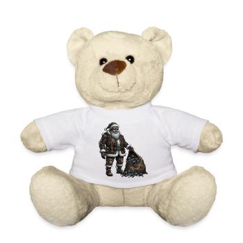 Cyborg Santa Claus - Teddy Bear - white - Front