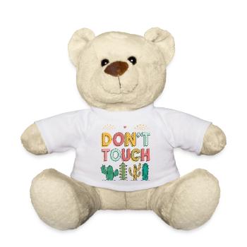 Ne Pas Toucher Cactus Pastel - Nounours - blanc - Devant